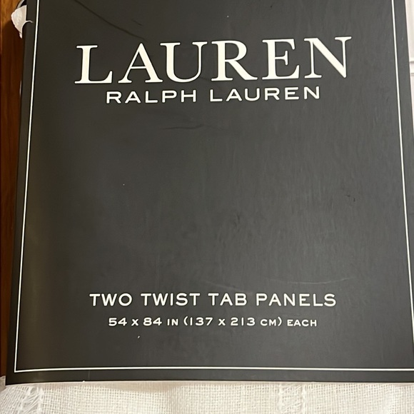 Ralph Lauren Hamilton 54”x84” two twist tab panel Curtains new white sheer - Picture 2 of 8